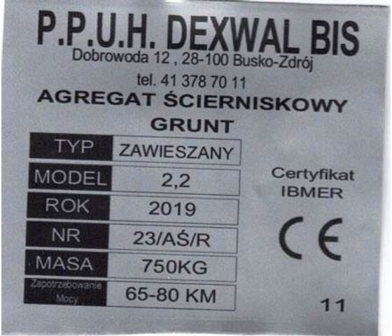 Cultivator Dexwal agregat podorywkowy Grunt 2,6 m: picture 3