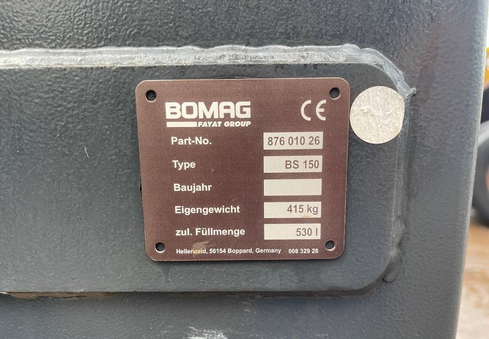 New Attachment for Road roller Bomag BS 150 (UNUSED): picture 5