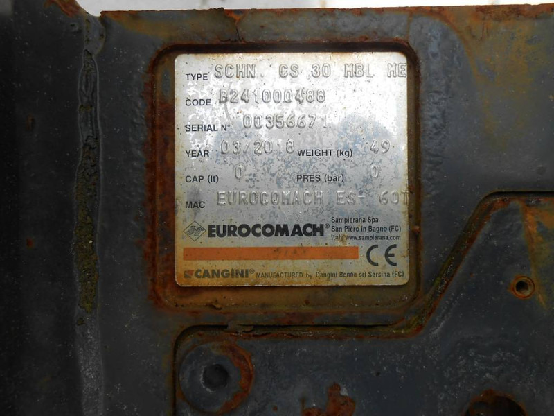 Quick coupler for Construction machinery Cangini Eurocomach 50-57-60TR: picture 2