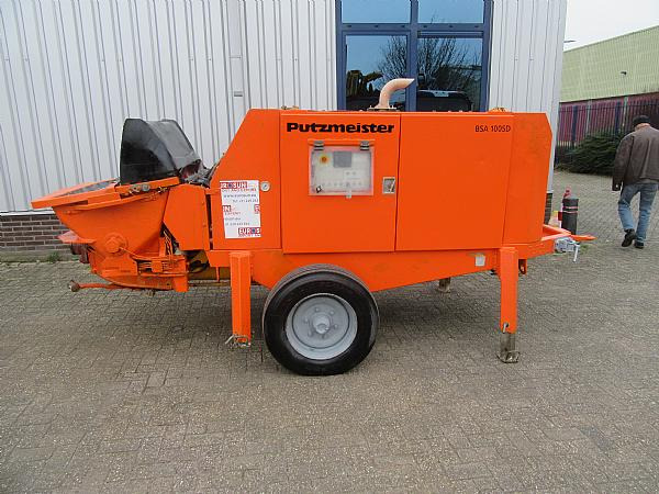 Stationary concrete pump 2014 PUTZMEISTER  BSA1005 DC  trailer mounted.: picture 2