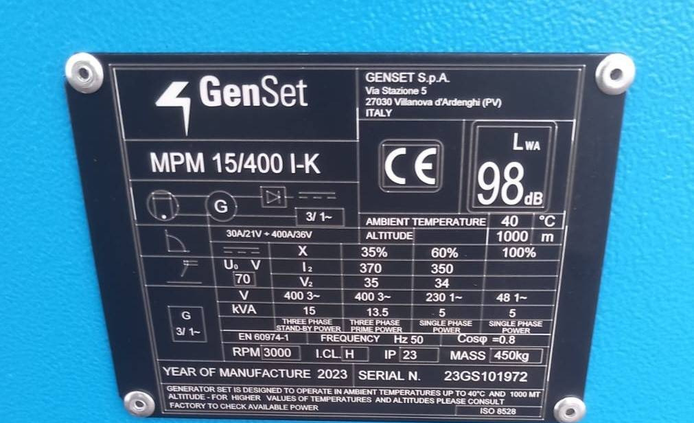 Generator set Genset MPM 15/400 I-K - Welding Genset - DPX-35500: picture 4