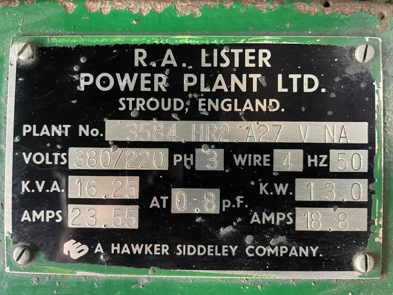 Generator set Lister HR2A - 16 kVA generatorset: picture 11