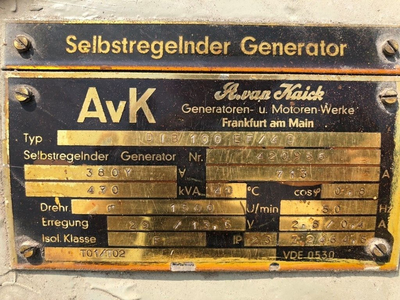 Generator set MWM RHS 618 V16 AvK 470 kVA generatorset: picture 7