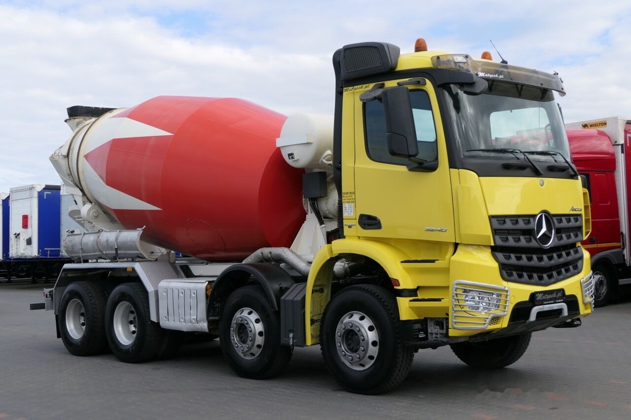 Concrete mixer truck Mercedes-Benz AROCS 3240 / GRUSZKA 9m3 / LIEBHERR / BETONOMIESZARKA EURO 6 /: picture 11