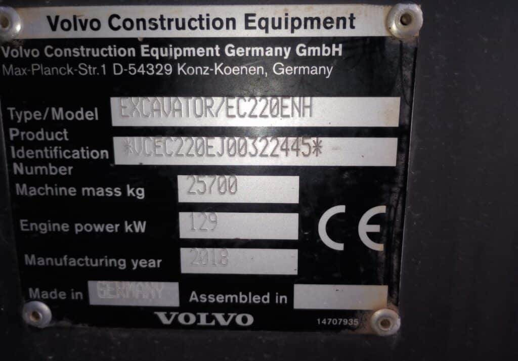 Crawler excavator Volvo EC220ENH: picture 13