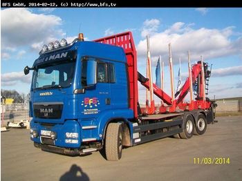Forestry trailer for transportation of timber MAN TGS 26.480 6x4H-2 BL Kurzholz: picture 1