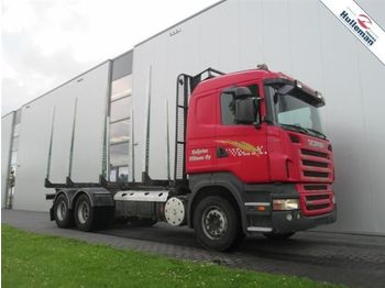 Forestry trailer for transportation of timber Scania R560 6X4 MANUAL FULL STEEL EURO 4: picture 1