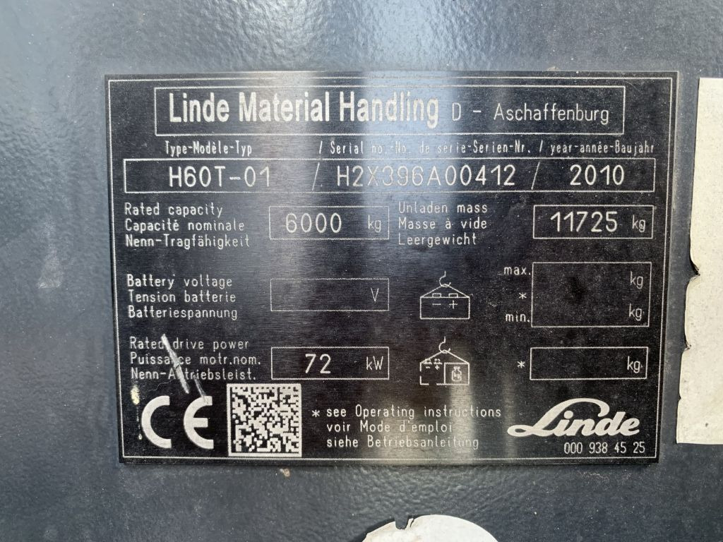 LPG forklift Linde H60T-01: picture 4