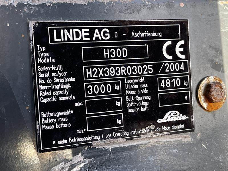 Diesel forklift Linde H 30 D: picture 5