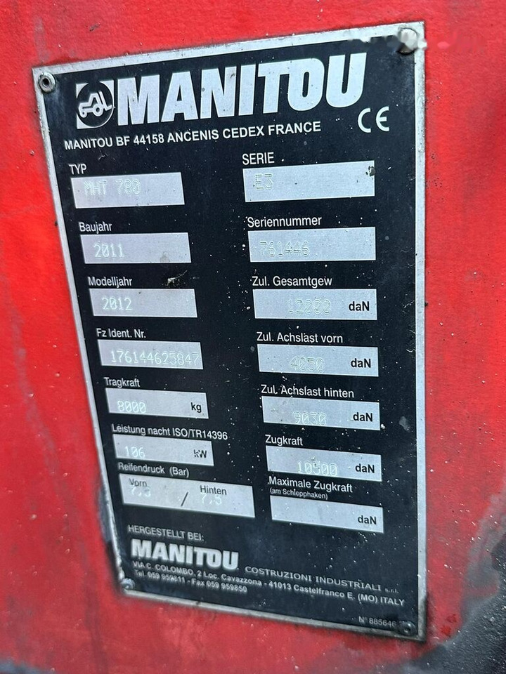 Telescopic handler Manitou MHT780: picture 15