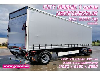 New Curtainsider semi-trailer Krone SEP 10 CITY GARDINE KRONE 1-achs TRIDEC LBW: picture 1