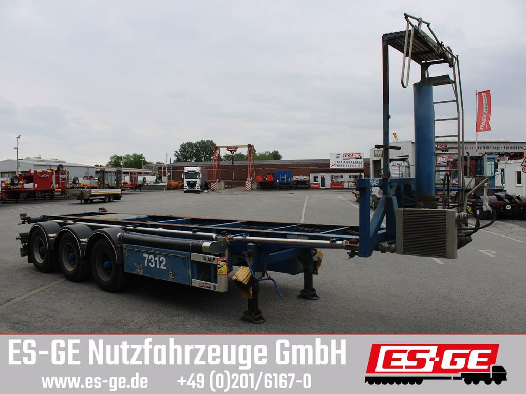 Container transporter/ Swap body semi-trailer LAG 3-Achs-Kipp-Containerchassis: picture 4