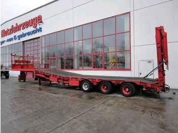 Low loader semi-trailer for transportation of heavy machinery Langendorf 3 Achs Satteltieflader komplett überfah: picture 1