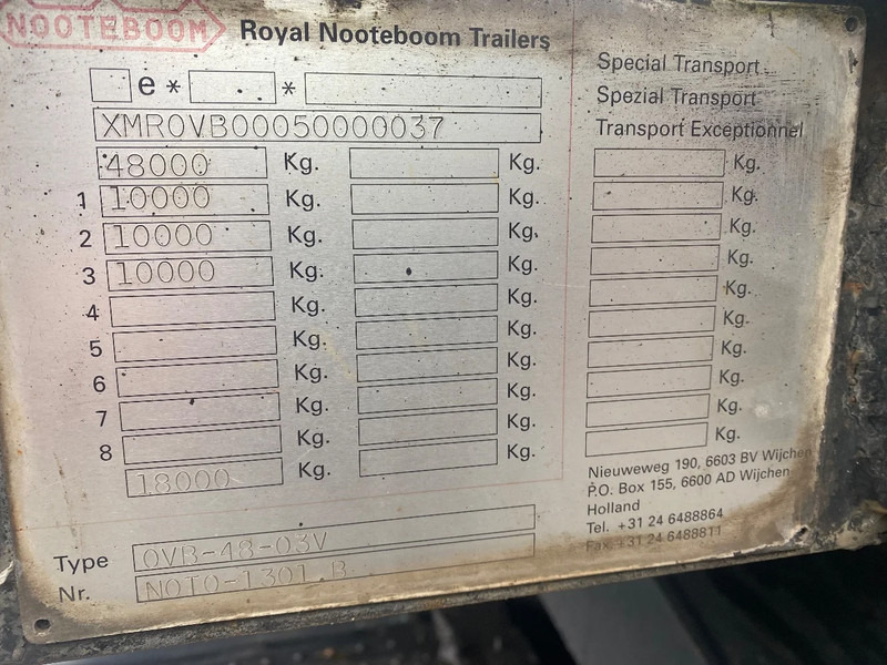 Dropside/ Flatbed semi-trailer Nooteboom OVS-48-03V | CRANE-RAIL !!! || 7.6 MTR EXTENSION | FULL STEERING: picture 10