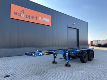 Container transporter/ Swap body semi-trailer Pacton 20FT, bladvering, NL-chassis, APK: 11-2022: picture 1