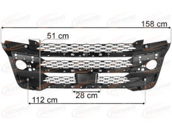 New Grill for Truck DAF XF/XG 21- LOWER GRILLE PLASTIC PART DAF XF/XG 21- LOWER GRILLE PLASTIC PART WITH OUT MESH: picture 2