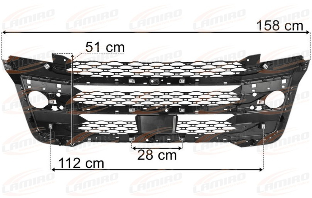 New Grill for Truck DAF XF/XG 21- LOWER GRILLE PLASTIC PART DAF XF/XG 21- LOWER GRILLE PLASTIC PART WITH OUT MESH: picture 2