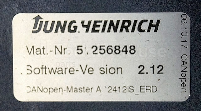 ECU for Material handling equipment Jungheinrich 51226801 Rij/hef/stuur regeling  drive/lift/steering controller AS2412 i S index C Sw 2,12 51256848 sn. S1AX00108068 from ERD220  year 2017: picture 3