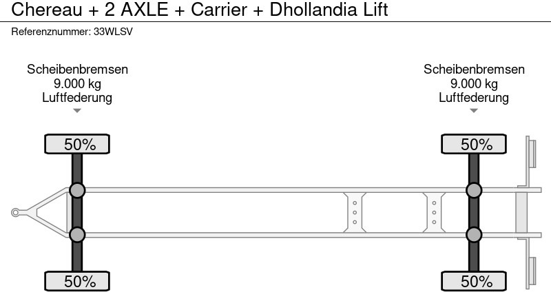 Refrigerator trailer Chereau + 2 AXLE + Carrier + Dhollandia Lift: picture 19