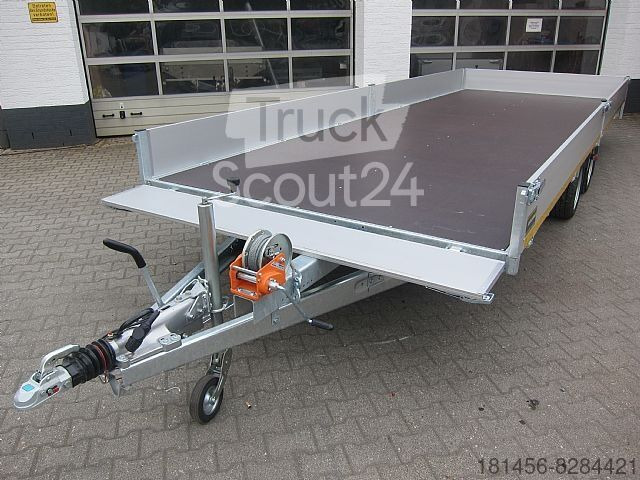 New Dropside/ Flatbed trailer Eduard Transporter mit Rampen 3500kg 606x220x30cm: picture 2