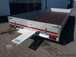 New Dropside/ Flatbed trailer Eduard Tridem 556x220cm extrabreit Alu Auffahrrampen niedrige Ladekante 56cm: picture 19