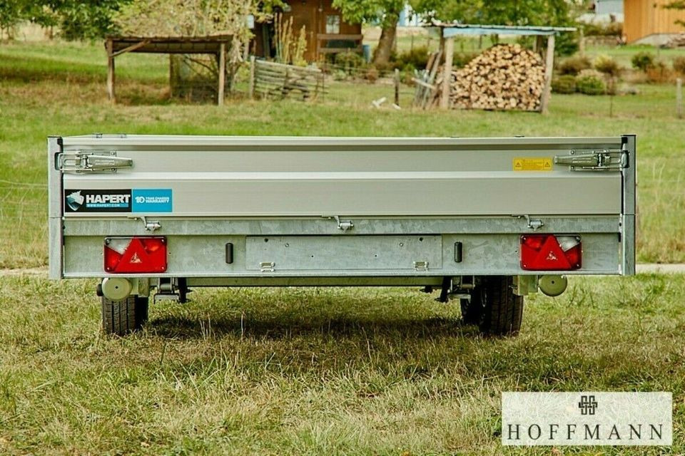 New Dropside/ Flatbed trailer HAPERT Hapert AZURE Hochlader Multi 3500 KG 605x220 cm Parabelfederung / Lieferzeit ca 4 Wochen nach Bestellung: picture 5
