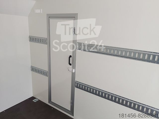 New Closed box trailer Kofferanhänger mit Seitentür Heckrampe 420x200x210: picture 7