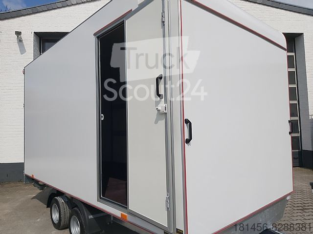 New Closed box trailer Kofferanhänger mit Seitentür Heckrampe 420x200x210: picture 2