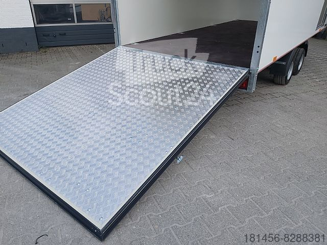 New Closed box trailer Kofferanhänger mit Seitentür Heckrampe 420x200x210: picture 9