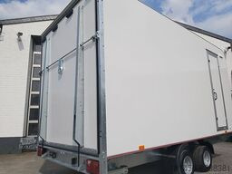 New Closed box trailer Kofferanhänger mit Seitentür Heckrampe 420x200x210: picture 16