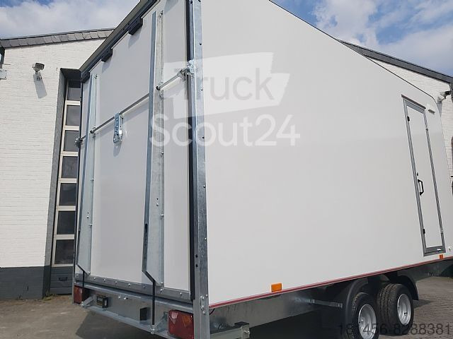 New Closed box trailer Kofferanhänger mit Seitentür Heckrampe 420x200x210: picture 5