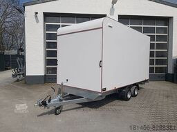 New Closed box trailer Kofferanhänger mit Seitentür Heckrampe 420x200x210: picture 22