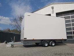 New Closed box trailer Kofferanhänger mit Seitentür Heckrampe 420x200x210: picture 14
