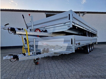 New Dropside/ Flatbed trailer Pongratz mega groß 603x246x36cm Tridem Achsen 3500kg sofort: picture 4
