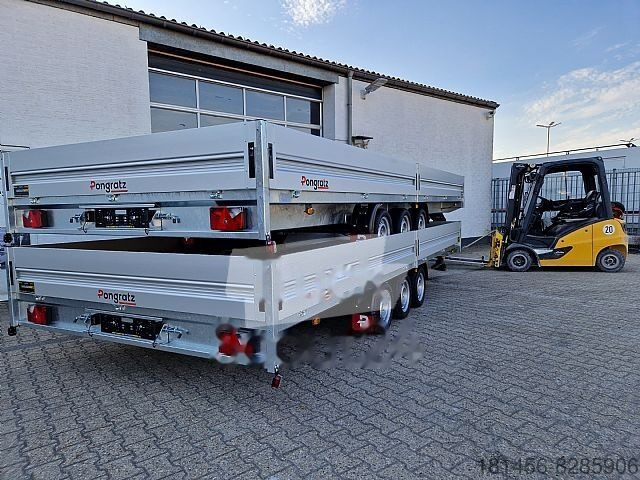 New Dropside/ Flatbed trailer Pongratz mega groß 603x246x36cm Tridem Achsen 3500kg sofort: picture 3