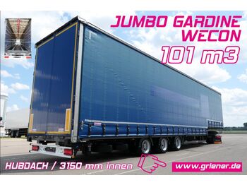 Curtainsider trailer Wecon JUMBO GARDINENSATTEL /MEGA 101m3 /MASCHINENTRANS: picture 1