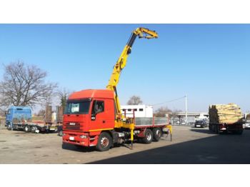 Dropside/ Flatbed truck IVECO 240E52 MARMITTA EURO 5 - GRU 21m/8TONS: picture 1