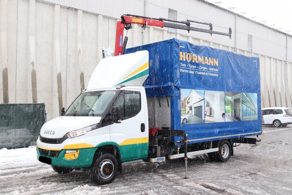 Curtainsider truck, Crane truck IVECO 70C18: picture 2