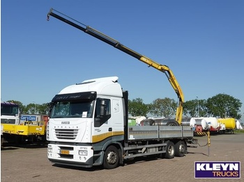 Dropside/ Flatbed truck Iveco AS260S45 STRALIS CRANE EURO 5 6X2: picture 1