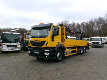 Dropside/ Flatbed truck, Crane truck Iveco Stralis 310 6x2 Euro 6 + Atlas 129.3V A11 crane: picture 5