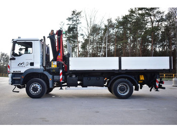 Crane truck, Dropside/ Flatbed truck MAN TGM 18.290 4x4 PALFINGER 19001 Euro 6 Crane: picture 5