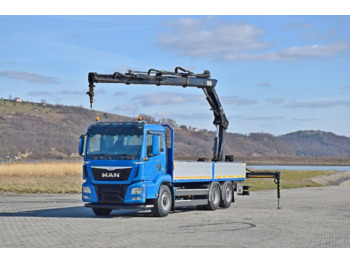 Dropside/ Flatbed truck, Crane truck MAN TGS 26.480: picture 2