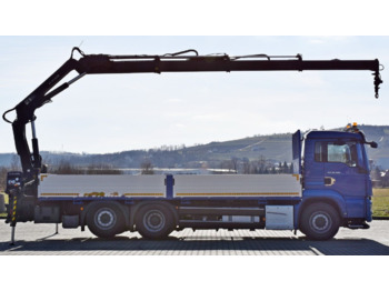 Dropside/ Flatbed truck, Crane truck MAN TGS 26.480: picture 5