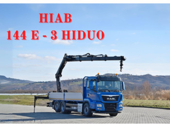 Dropside/ Flatbed truck, Crane truck MAN TGS 26.480 * HIAB 144 E-3 HIDUO/FUNK *TOPZUSTAND: picture 1