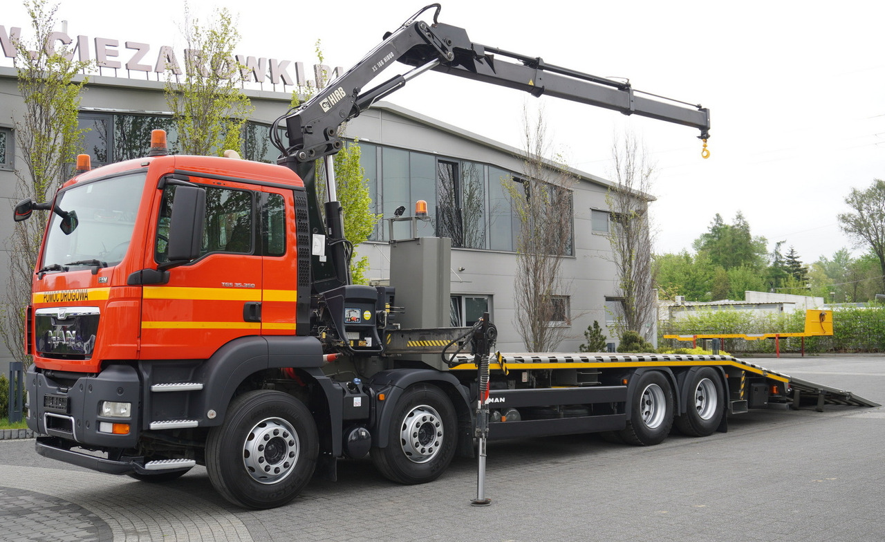 Crane truck MAN TGS 35.360 E5 EEV 8×2 / HDS HIAB XS 166 HIDUO / Tow truck: picture 2