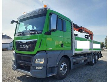 Dropside/ Flatbed truck, Crane truck MAN TGX 26.520 m Palfinger Kran PK20001 14,6m + Funkfernbedie: picture 1