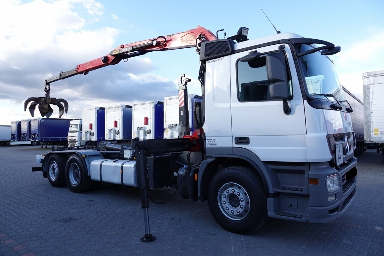 Hook lift truck, Crane truck Mercedes-Benz ACTROS 2548 Hook lift truck+crane 6x2: picture 7