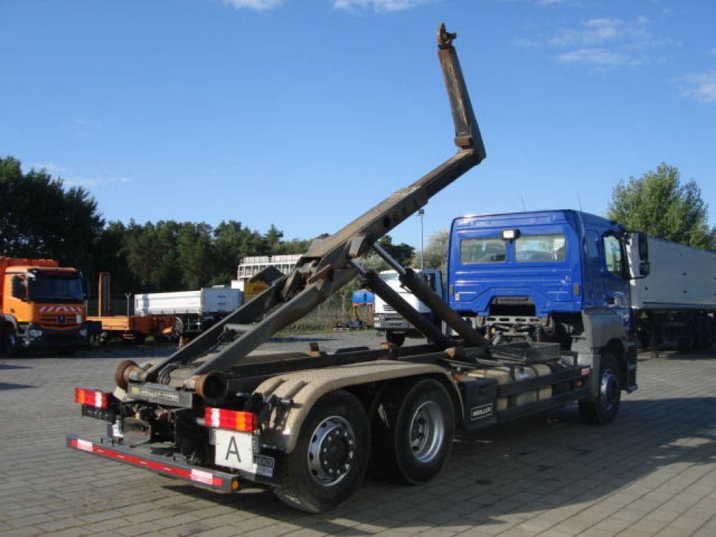 Hook lift truck Mercedes-Benz Axor 2543 L 6x2 Abrollkipper nur 287TKM Meiller: picture 3