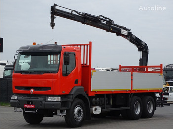 Dropside/ Flatbed truck, Crane truck Renault KERAX 370: picture 2