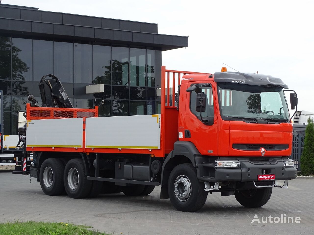 Dropside/ Flatbed truck, Crane truck Renault KERAX 370: picture 18